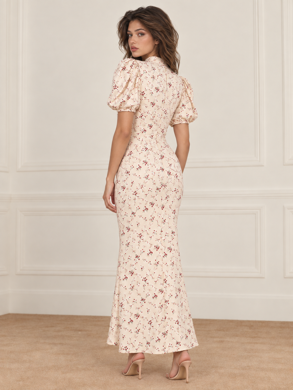 Elévaison Annelise Dress in garnet garden product image.
