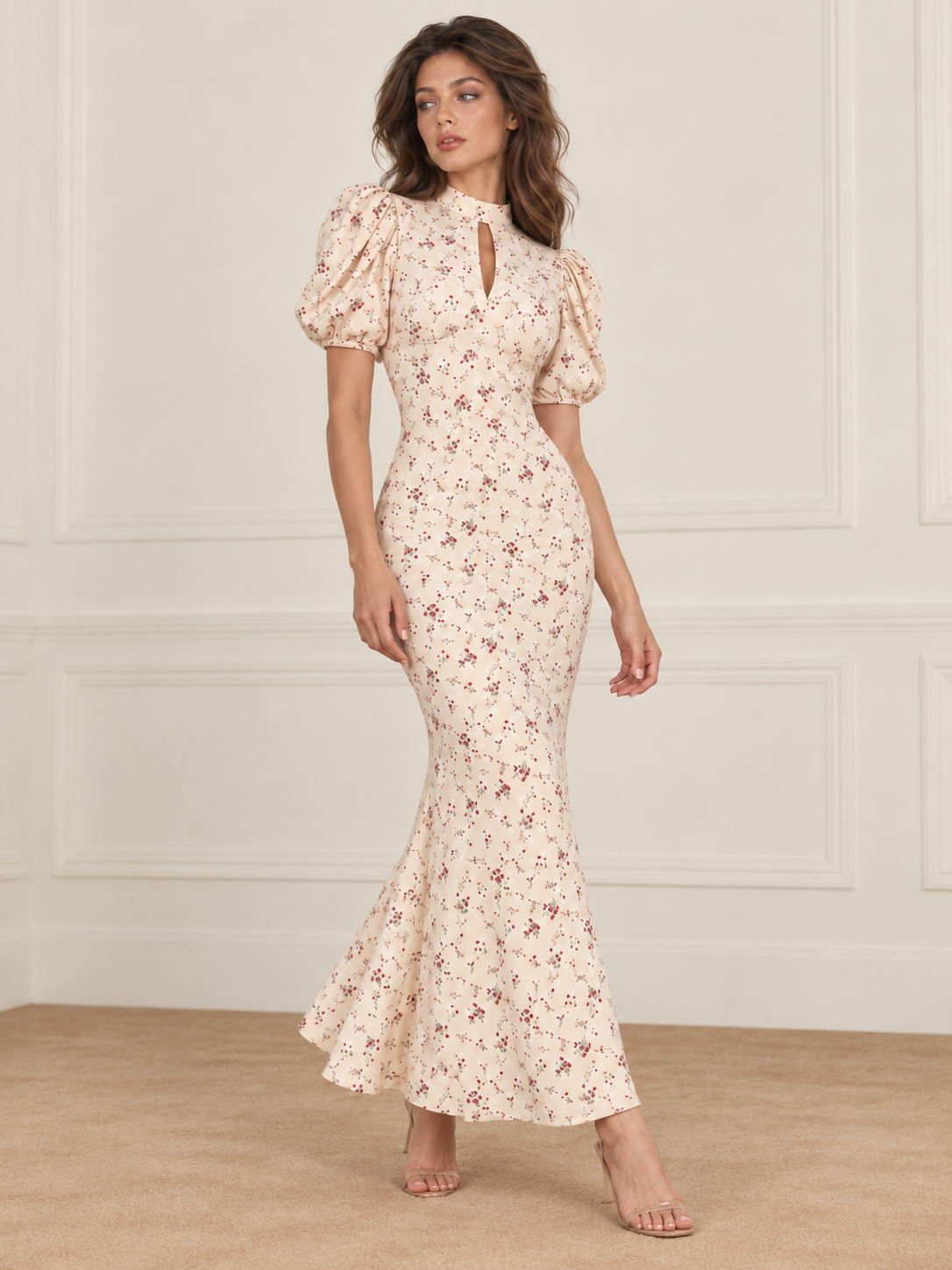Elévaison Annelise Dress in garnet garden product image.