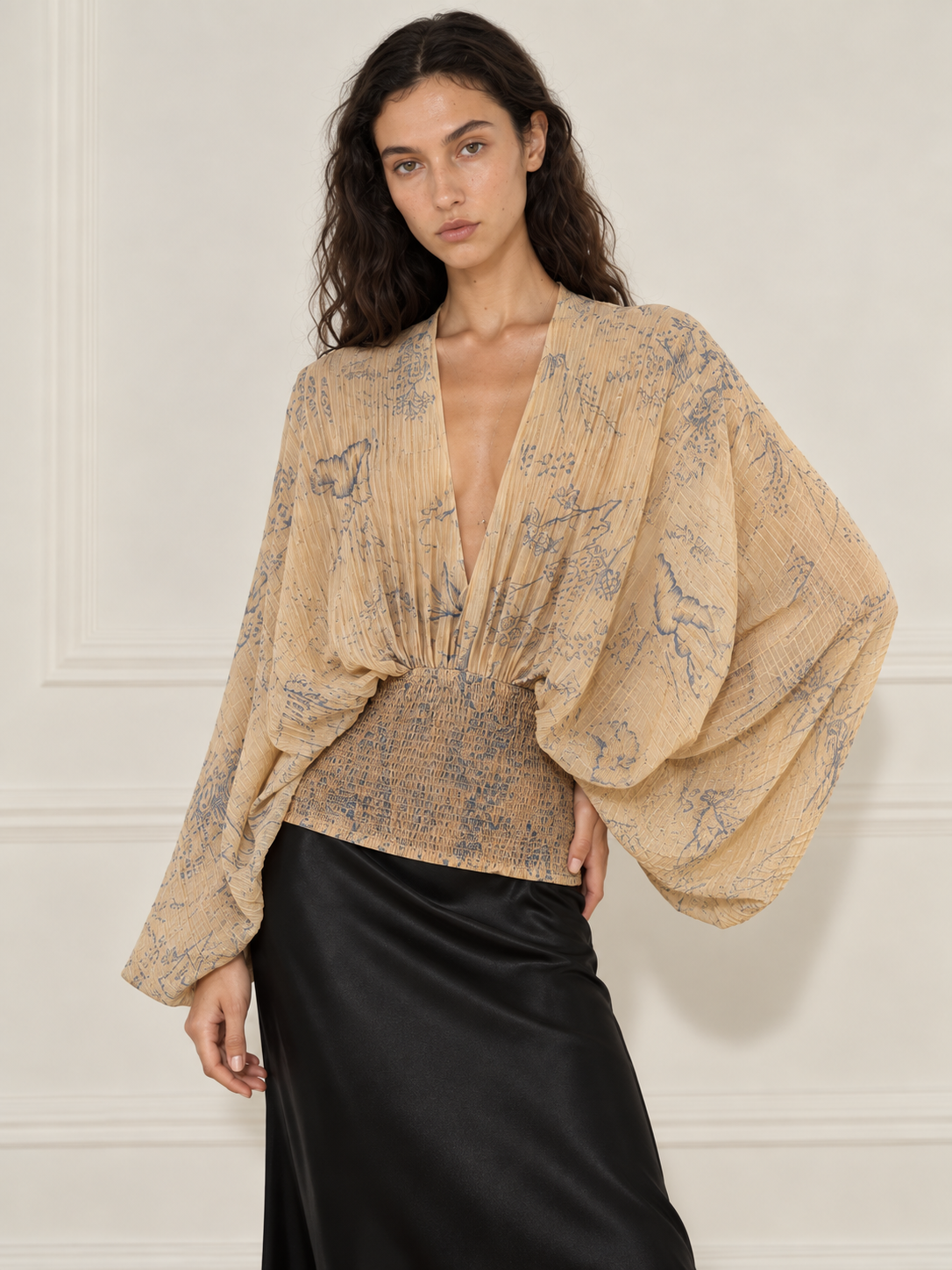 Elévaison Betty Blouse in antique petal product image.